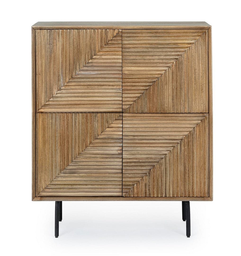 Comodino "Darsey" per camera, Struttura In Legno Di Mango, Schienale In Mdf in Comodini Decor Space - Altamura, commercioVirtuoso.it