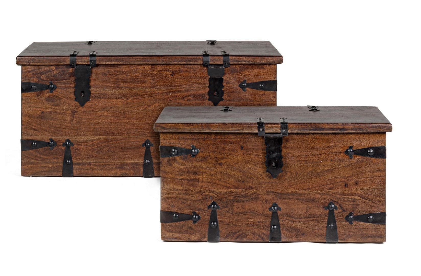 Panche "Jaipur" con contenitore, in legno di Acacia massiccio, per interno in Panche regolabili Decor Space - Altamura, commercioVirtuoso.it