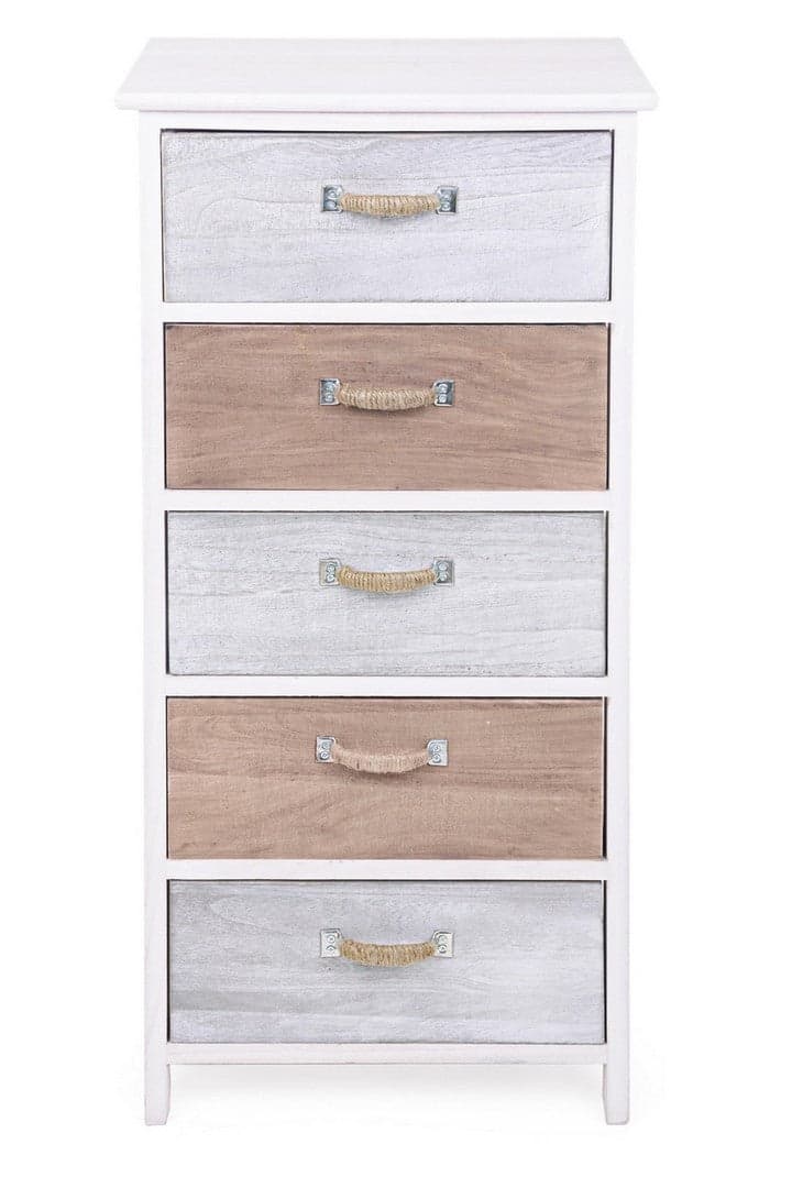 Cassettiera "Meredith" per interno, con 5 Cassetti, 43 x 32 x 93 cm in Cassettiere Decor Space - Altamura, commercioVirtuoso.it