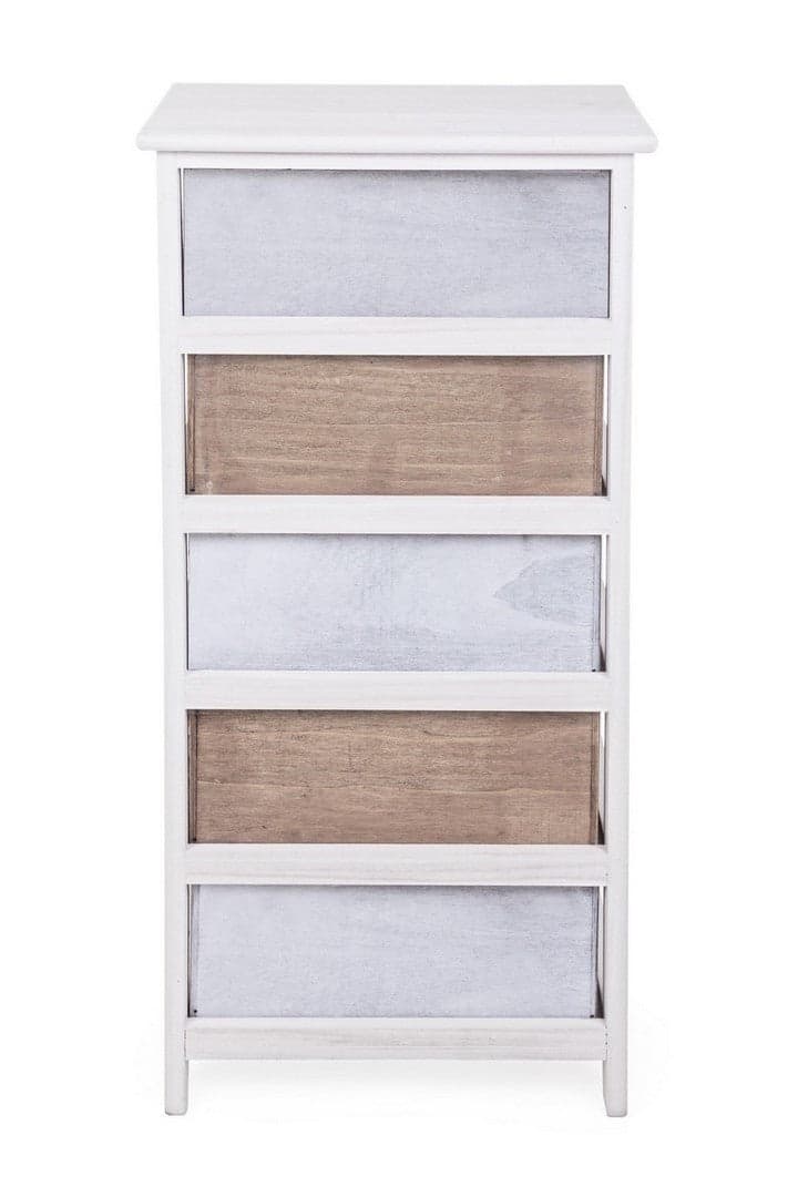 Cassettiera "Meredith" per interno, con 5 Cassetti, 43 x 32 x 93 cm in Cassettiere Decor Space - Altamura, commercioVirtuoso.it