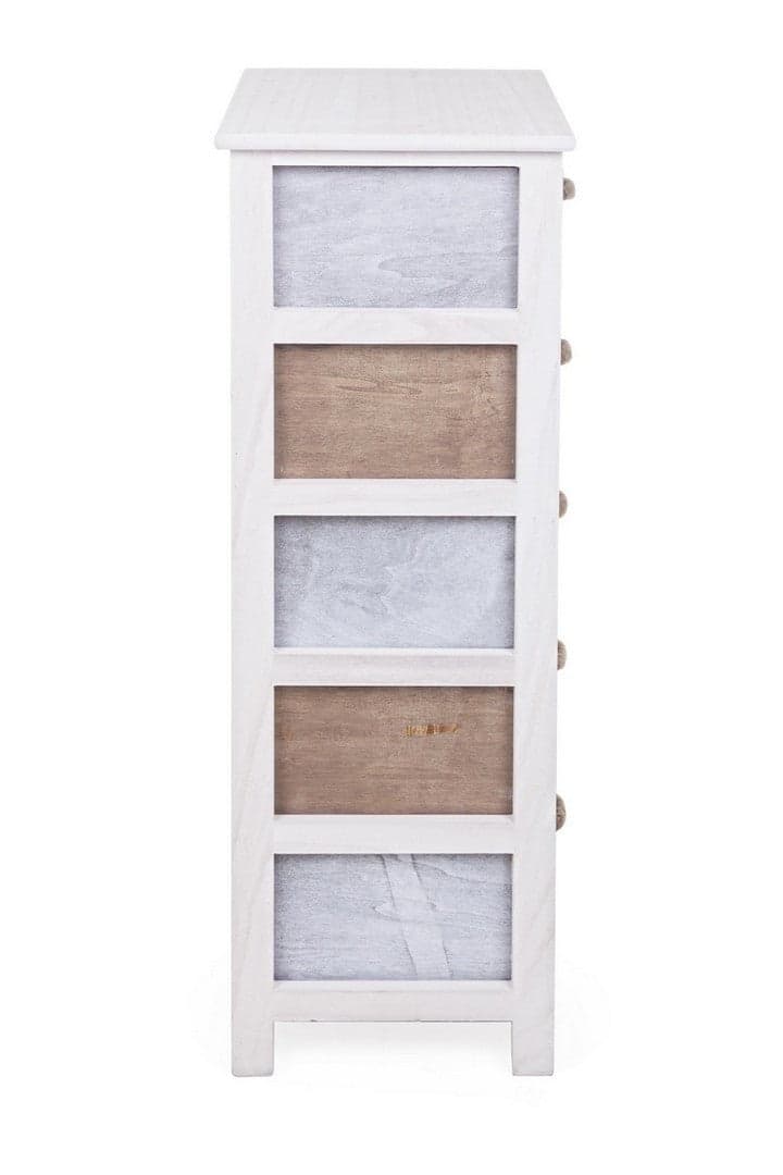 Cassettiera "Meredith" per interno, con 5 Cassetti, 43 x 32 x 93 cm in Cassettiere Decor Space - Altamura, commercioVirtuoso.it