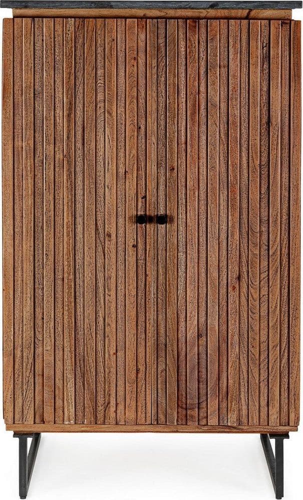 Mobile da bar "Norfolk" in MDF, con struttura in legno di acacia, gambe in acciaio 72 x 45 x 125 cm in Mobili da bar Decor Space - Altamura, commercioVirtuoso.it