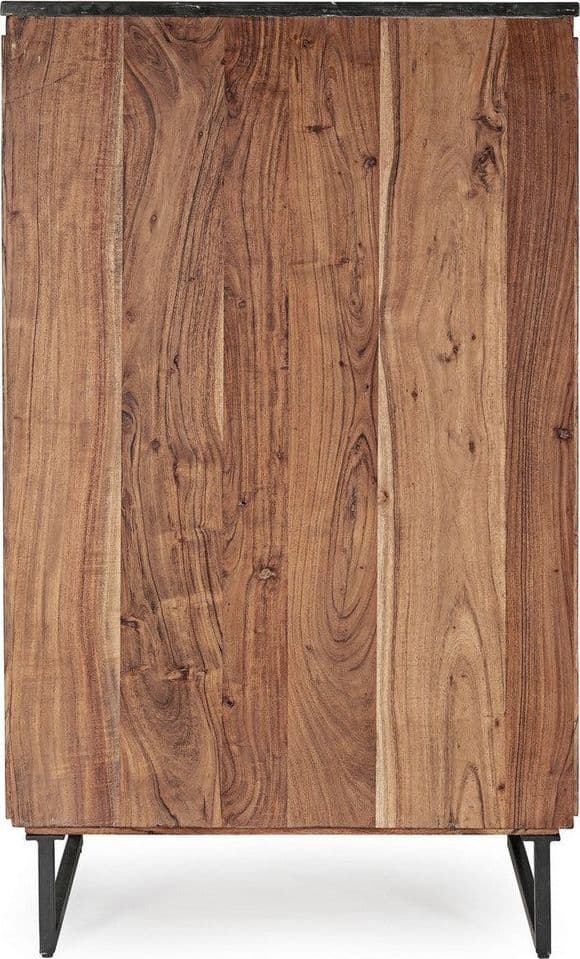 Mobile da bar "Norfolk" in MDF, con struttura in legno di acacia, gambe in acciaio 72 x 45 x 125 cm in Mobili da bar Decor Space - Altamura, commercioVirtuoso.it