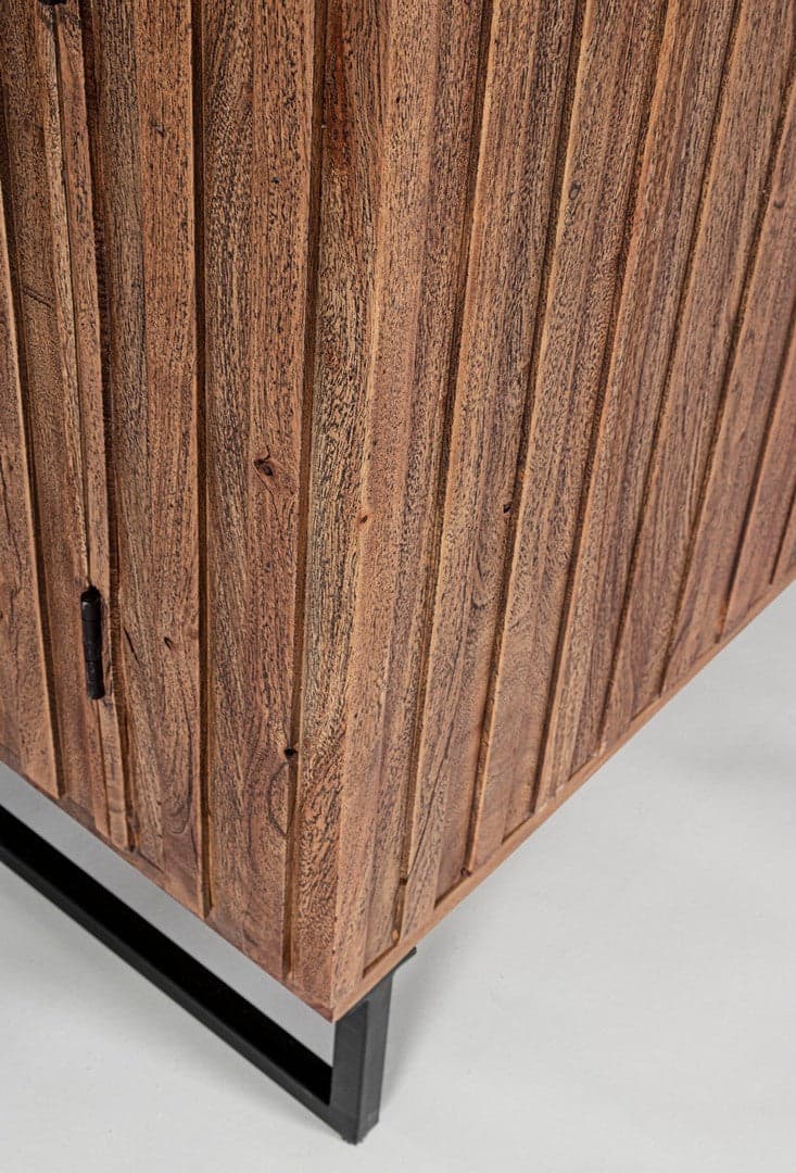 Mobile da bar "Norfolk" in MDF, con struttura in legno di acacia, gambe in acciaio 72 x 45 x 125 cm in Mobili da bar Decor Space - Altamura, commercioVirtuoso.it