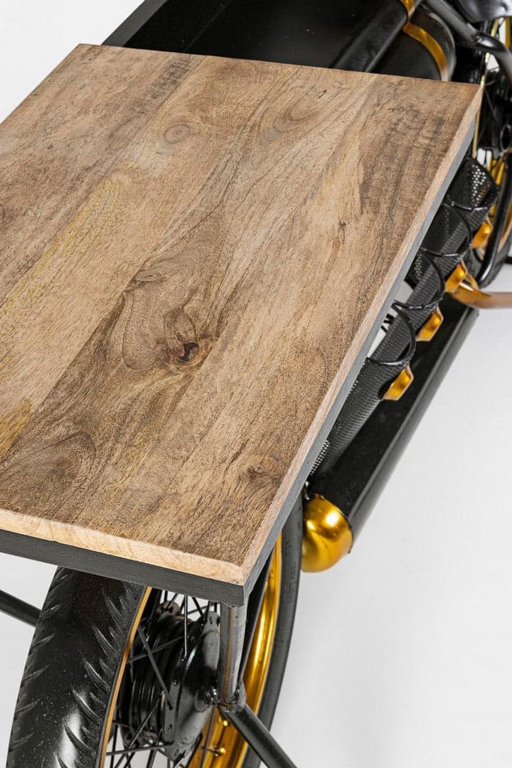 Consolle da bar "Moto Epic"  moderno con piano in legno, struttura in acciaio 183 x 41 x 86 cm in Console e tavoli da divano Decor Space - Altamura, commercioVirtuoso.it
