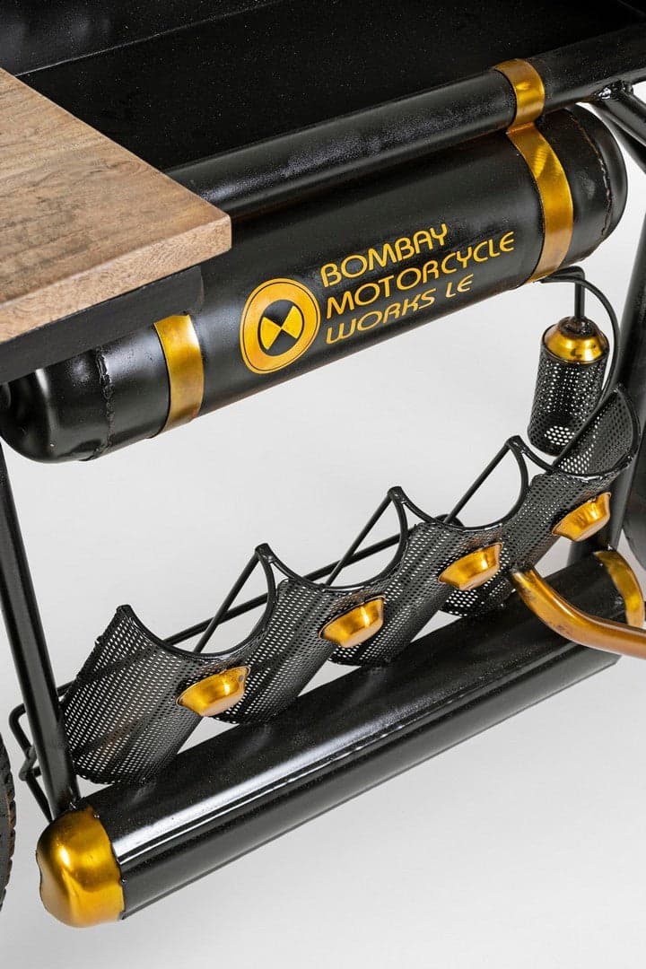Consolle da bar "Moto Epic"  moderno con piano in legno, struttura in acciaio 183 x 41 x 86 cm in Console e tavoli da divano Decor Space - Altamura, commercioVirtuoso.it
