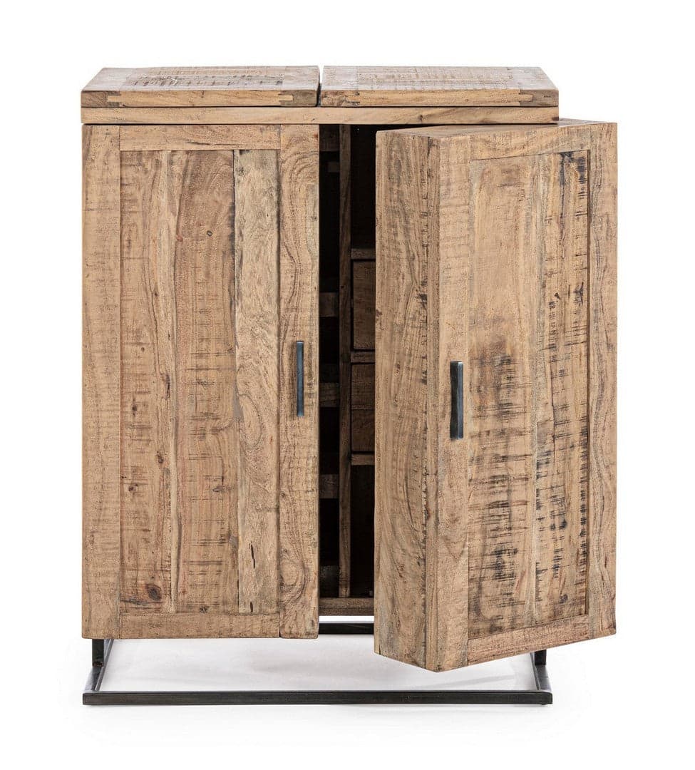 Mobile da bar "Elmer" con 2 ante, struttura in legno d'acacia, da 80 x 48 x 99 cm in Credenze e buffet Decor Space - Altamura, commercioVirtuoso.it