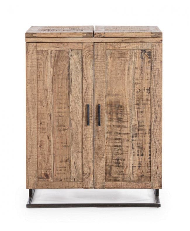 Mobile da bar "Elmer" con 2 ante, struttura in legno d'acacia, da 80 x 48 x 99 cm in Credenze e buffet Decor Space - Altamura, commercioVirtuoso.it