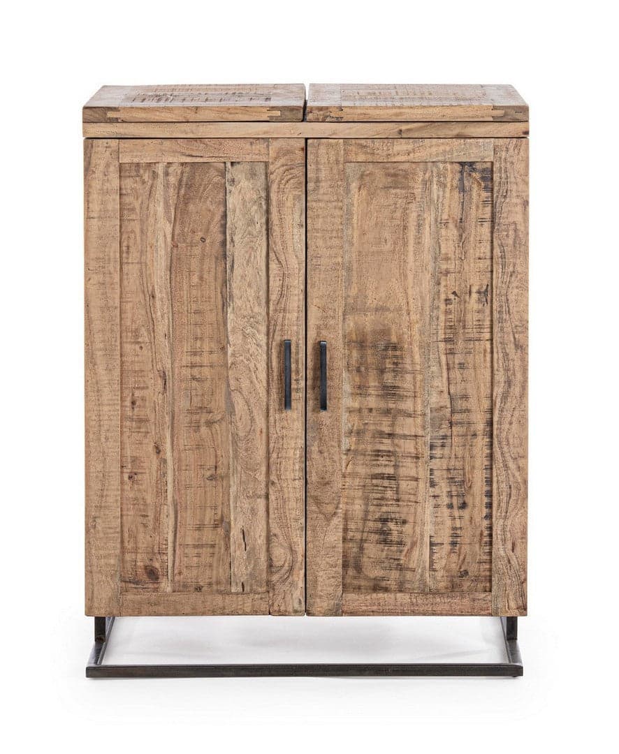 Mobile da bar "Elmer" con 2 ante, struttura in legno d'acacia, da 80 x 48 x 99 cm in Credenze e buffet Decor Space - Altamura, commercioVirtuoso.it