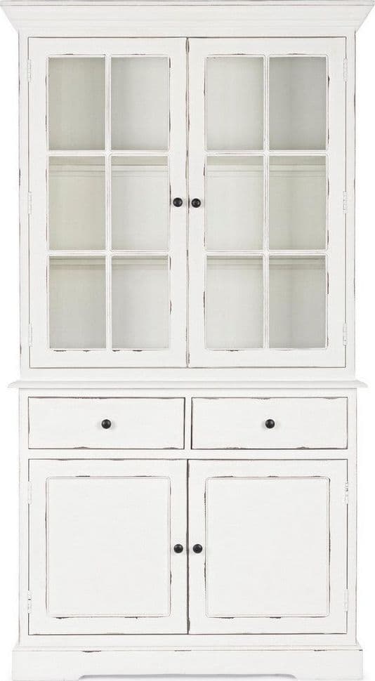 Vetrina "Jefferson" per interno, struttura in legno di mango, schienali in legno in Vetrinette Decor Space - Altamura, commercioVirtuoso.it