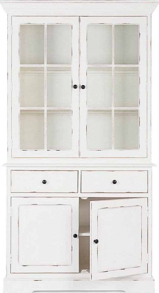 Vetrina "Jefferson" per interno, struttura in legno di mango, schienali in legno in Vetrinette Decor Space - Altamura, commercioVirtuoso.it