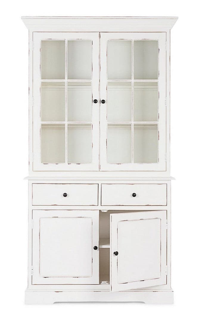 Vetrina "Jefferson" per interno, struttura in legno di mango, schienali in legno in Vetrinette Decor Space - Altamura, commercioVirtuoso.it