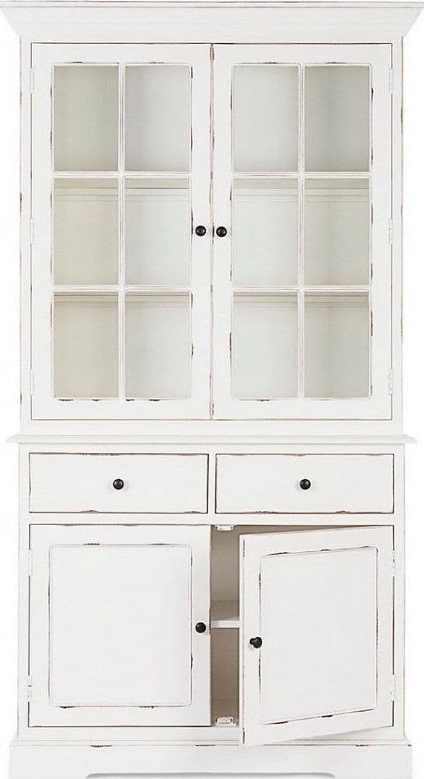 Vetrina "Jefferson" per interno, struttura in legno di mango, schienali in legno in Vetrinette Decor Space - Altamura, commercioVirtuoso.it