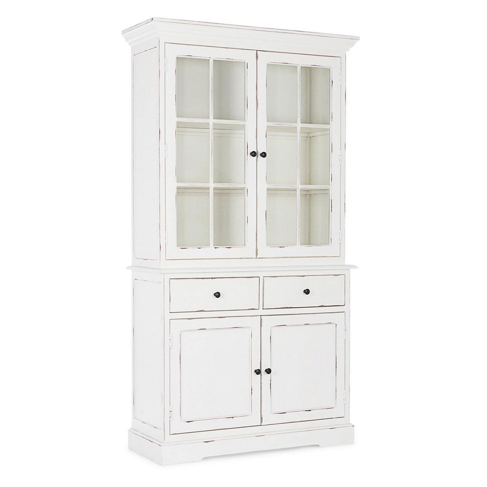 Vetrina "Jefferson" per interno, struttura in legno di mango, schienali in legno in Vetrinette Decor Space - Altamura, commercioVirtuoso.it