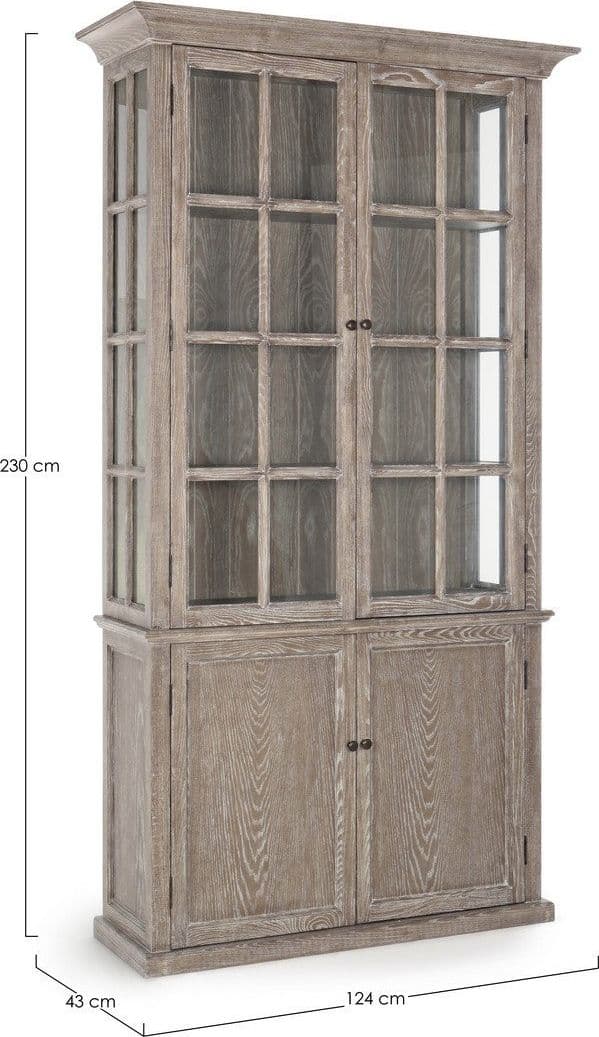 Vetrina "Columbia" per interno, in frassino, schienale e laterali in compensato in Vetrinette Decor Space - Altamura, commercioVirtuoso.it