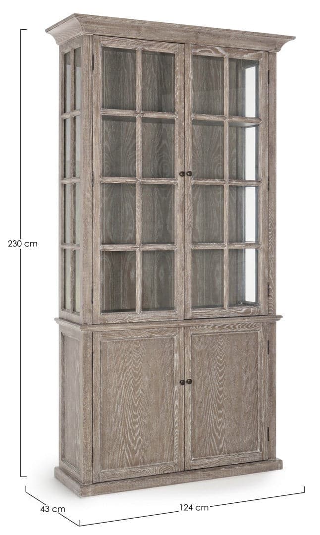 Vetrina "Columbia" per interno, in frassino, schienale e laterali in compensato in Vetrinette Decor Space - Altamura, commercioVirtuoso.it
