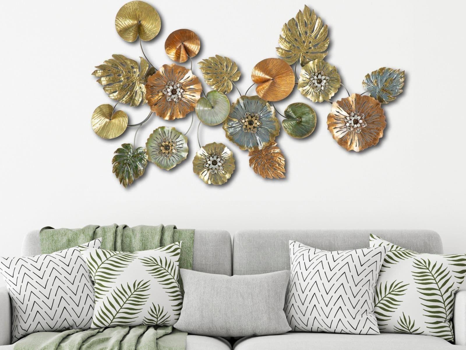 Pannello fiori decorativi in ferro per decorazioni ambienti in Sculture a parete Decor Space - Altamura, commercioVirtuoso.it