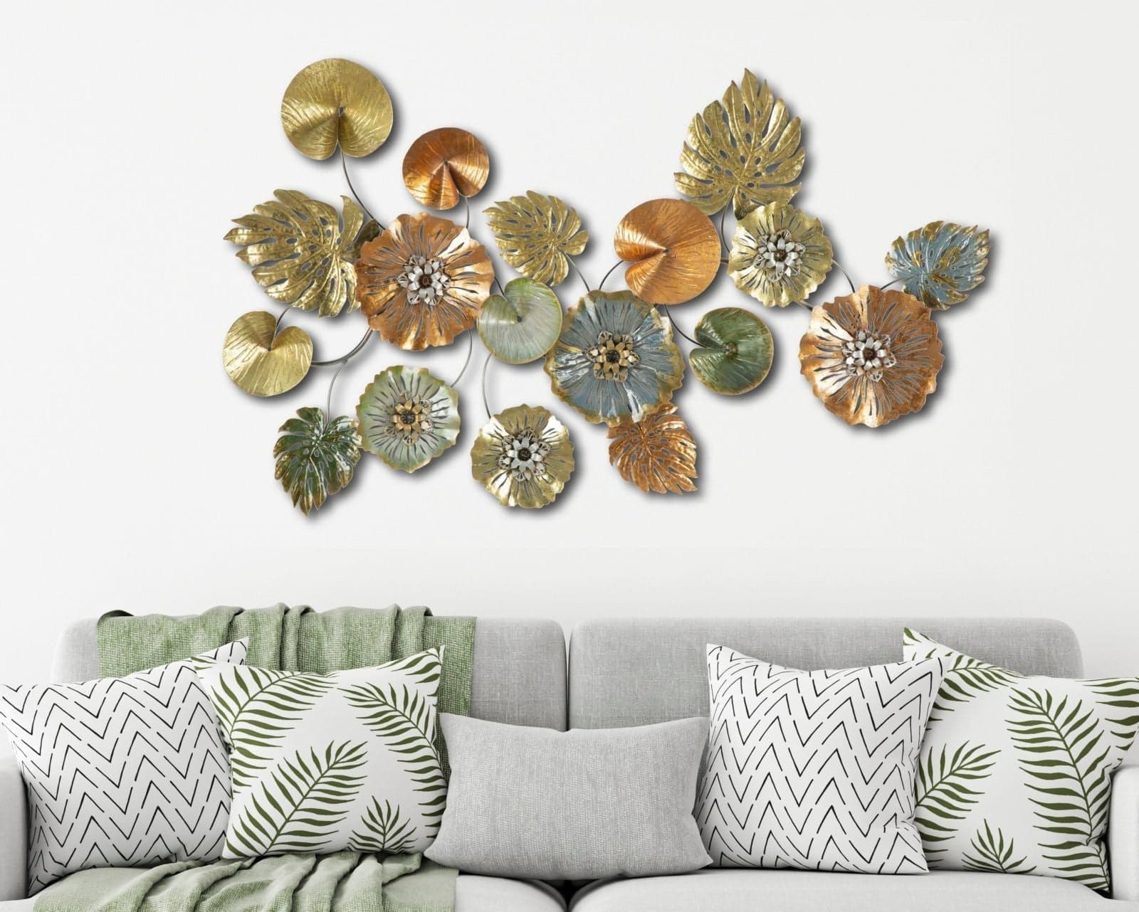 Pannello fiori decorativi in ferro per decorazioni ambienti in Sculture a parete Decor Space - Altamura, commercioVirtuoso.it