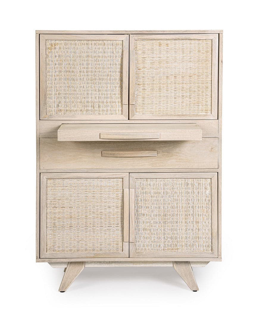 Mobile da bar "Sahana" da 4 ante in legno di mango, struttura in mdf da 85 x 40 x 123 cm in Credenze e buffet Decor Space - Altamura, commercioVirtuoso.it