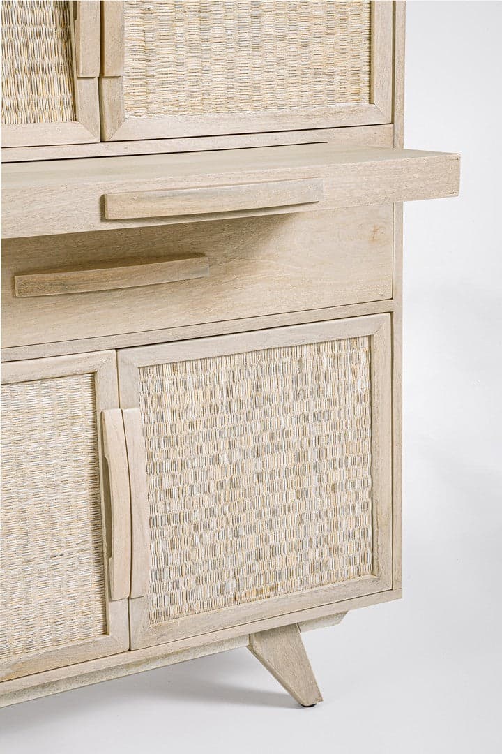 Mobile da bar "Sahana" da 4 ante in legno di mango, struttura in mdf da 85 x 40 x 123 cm in Credenze e buffet Decor Space - Altamura, commercioVirtuoso.it