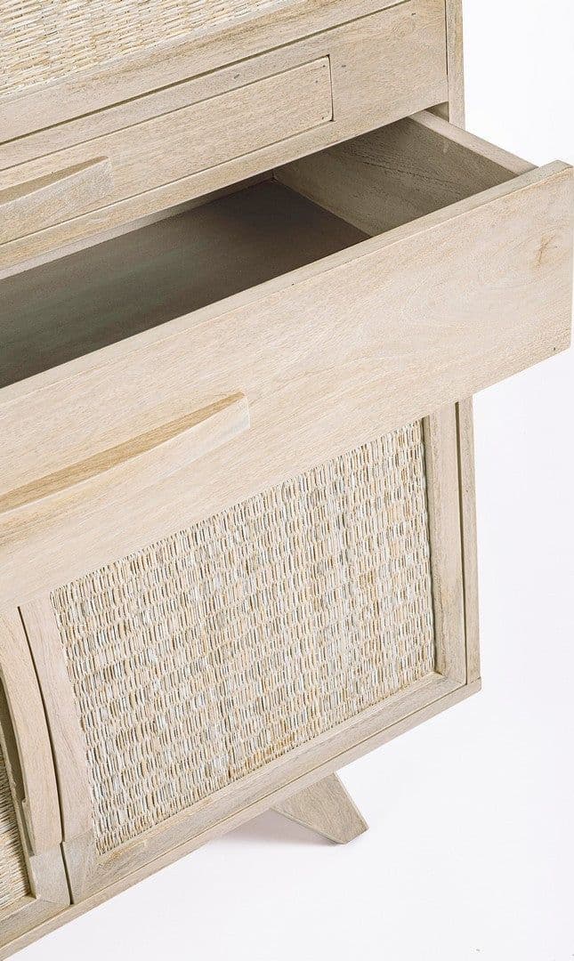 Mobile da bar "Sahana" da 4 ante in legno di mango, struttura in mdf da 85 x 40 x 123 cm in Credenze e buffet Decor Space - Altamura, commercioVirtuoso.it