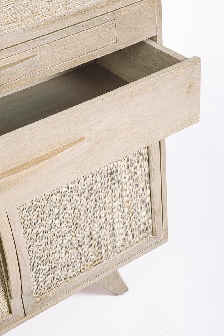 Mobile da bar "Sahana" da 4 ante in legno di mango, struttura in mdf da 85 x 40 x 123 cm in Credenze e buffet Decor Space - Altamura, commercioVirtuoso.it