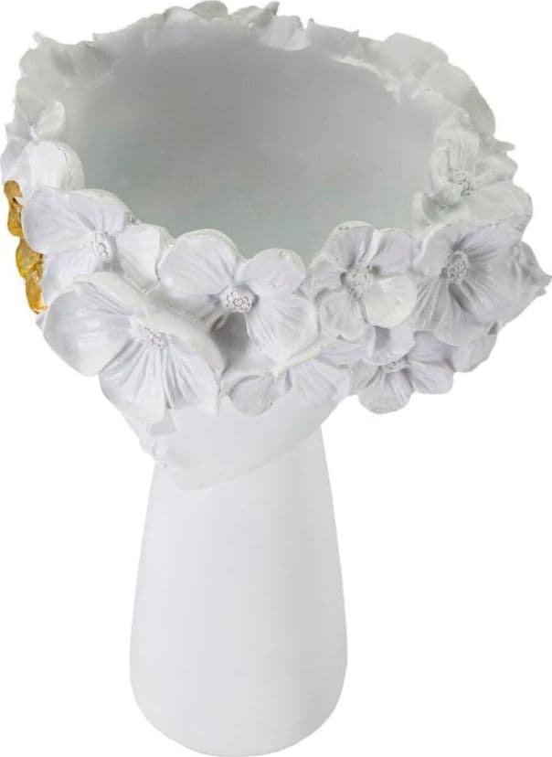 Vaso donna con fiori decorativi in poliestere bianco per decorazioni ambienti in Vasi Decor Space - Altamura, commercioVirtuoso.it