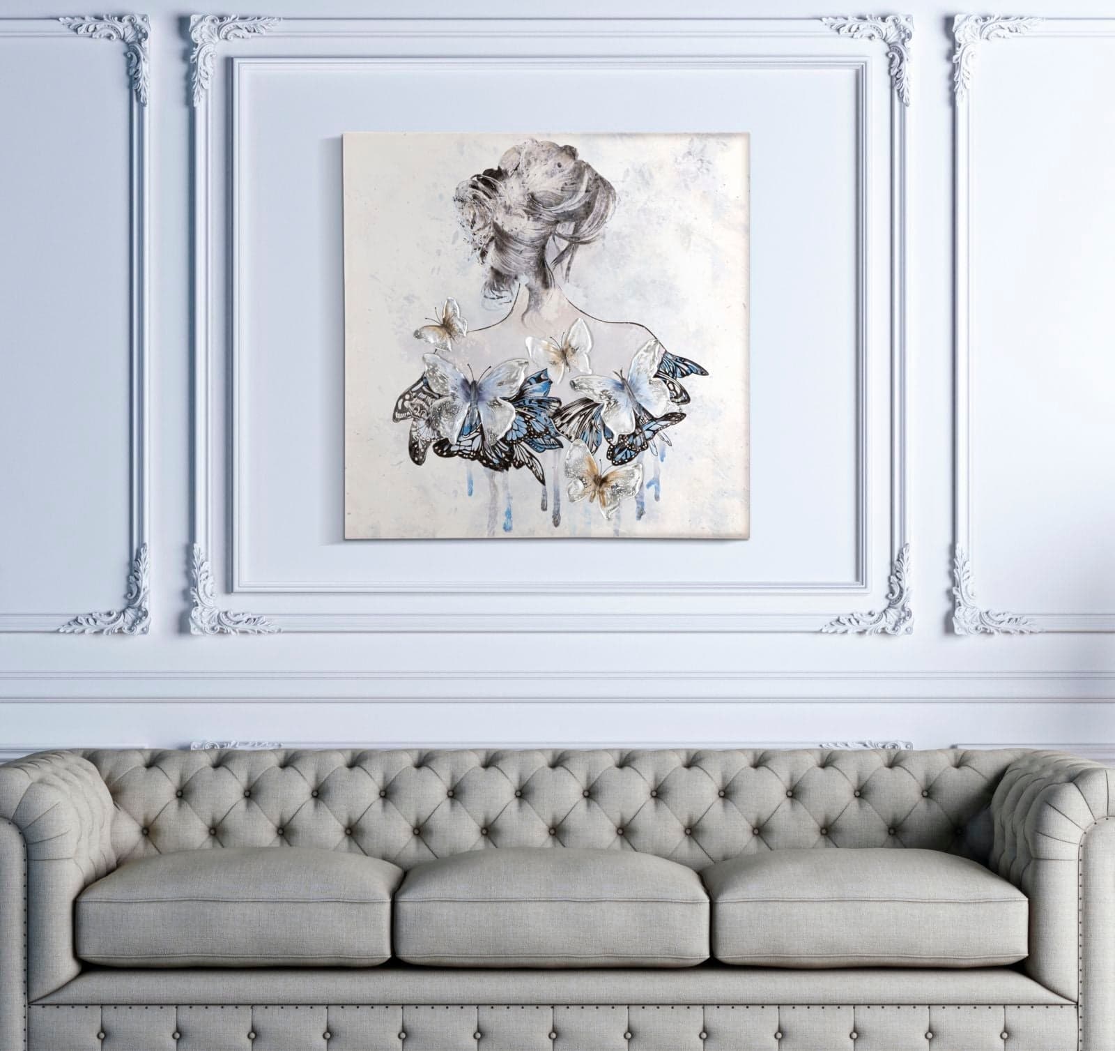 Dipinto su tela donna con telaio in legno per decorazioni ambienti in Poster e stampe Decor Space - Altamura, commercioVirtuoso.it