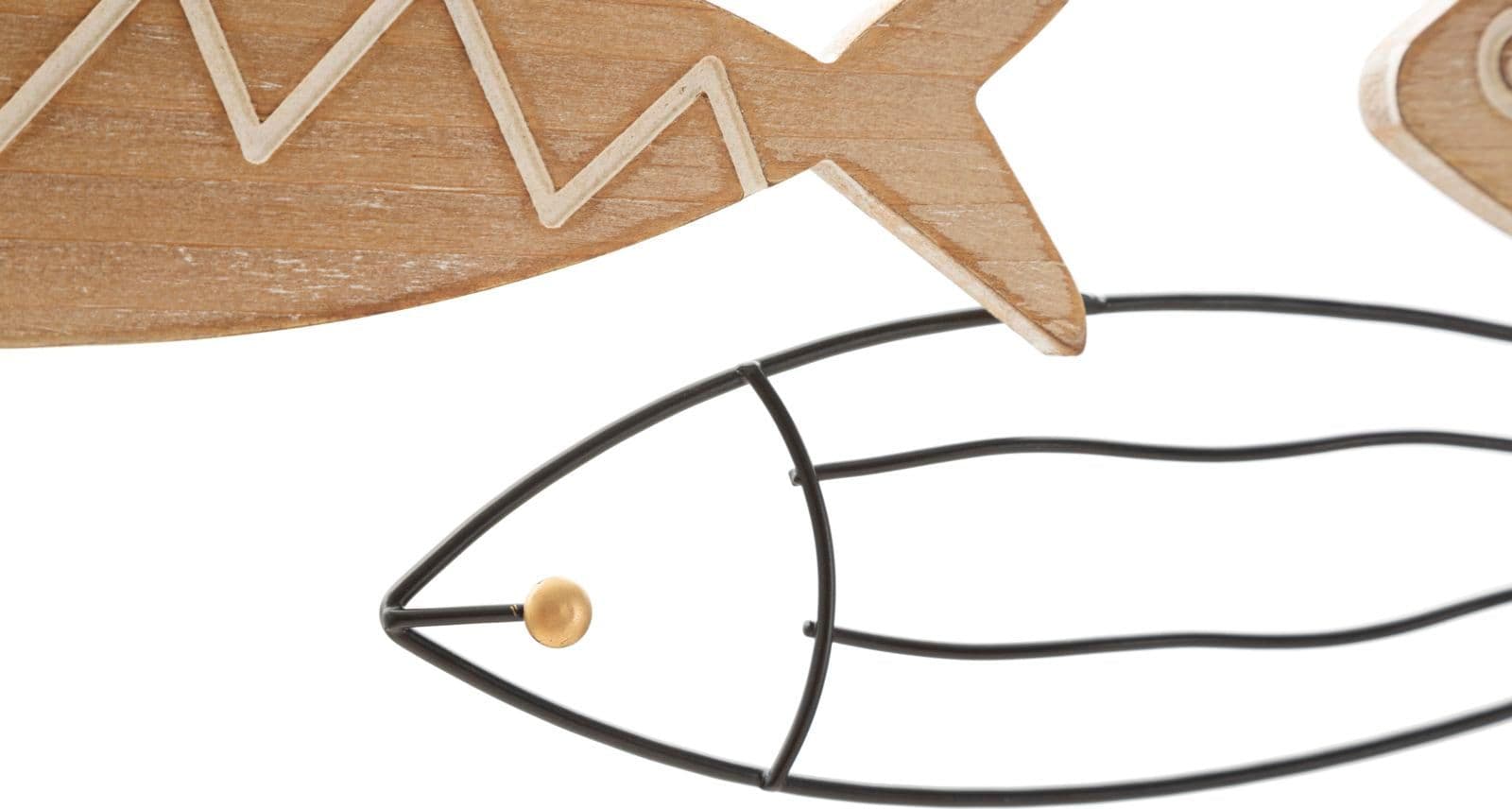 Pannello pesciolini decorativi in legno e ferro per decorazioni ambienti in Sculture a parete Decor Space - Altamura, commercioVirtuoso.it