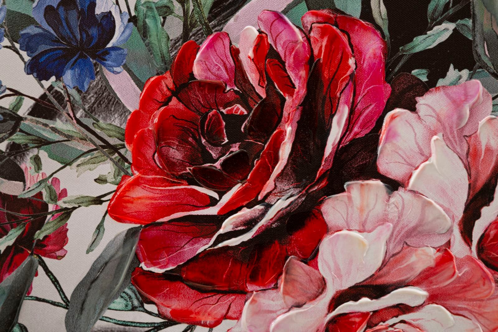Stampa su tela donna con decorazioni floreali con telaio in legno per decorazioni ambienti in Poster e stampe Decor Space - Altamura, commercioVirtuoso.it