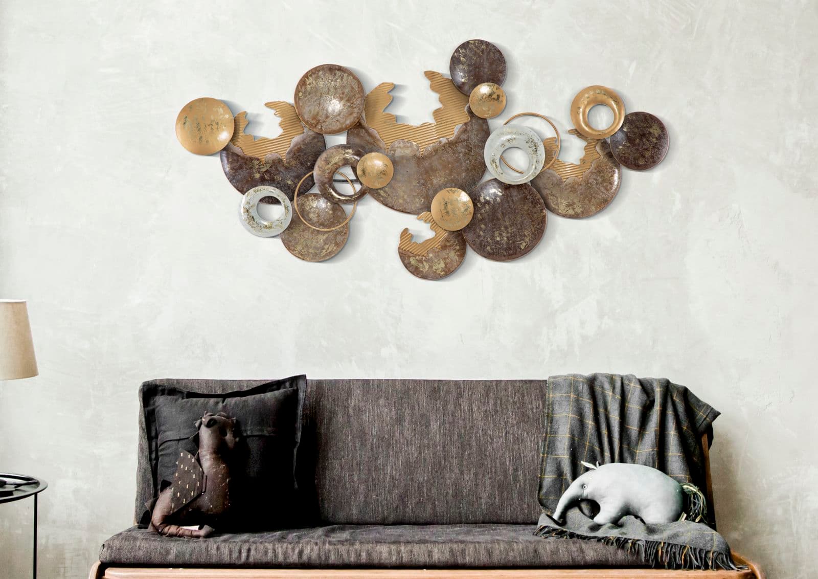 Pannello decorativo Circle in ferro per decorazioni ambienti in Sculture a parete Decor Space - Altamura, commercioVirtuoso.it