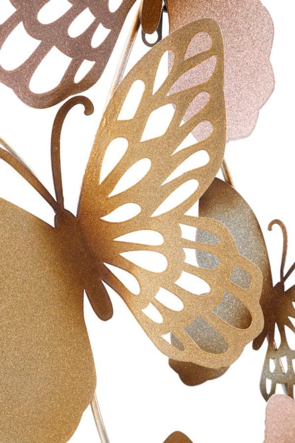 Pannello decorativo farfalle da muro in ferro per decorazioni ambienti in Statue Decor Space - Altamura, commercioVirtuoso.it