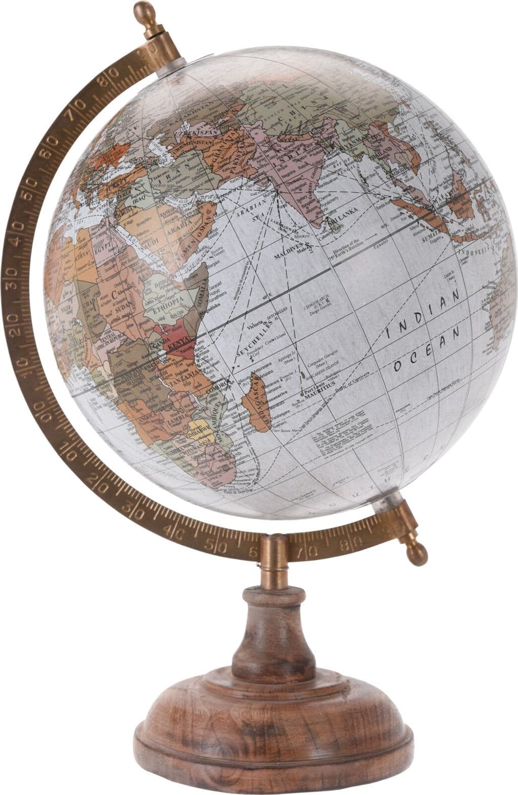 Mappamondo girevole con base in metallo e mappe h 33 cm in Mappamondi Decor Space - Altamura, commercioVirtuoso.it