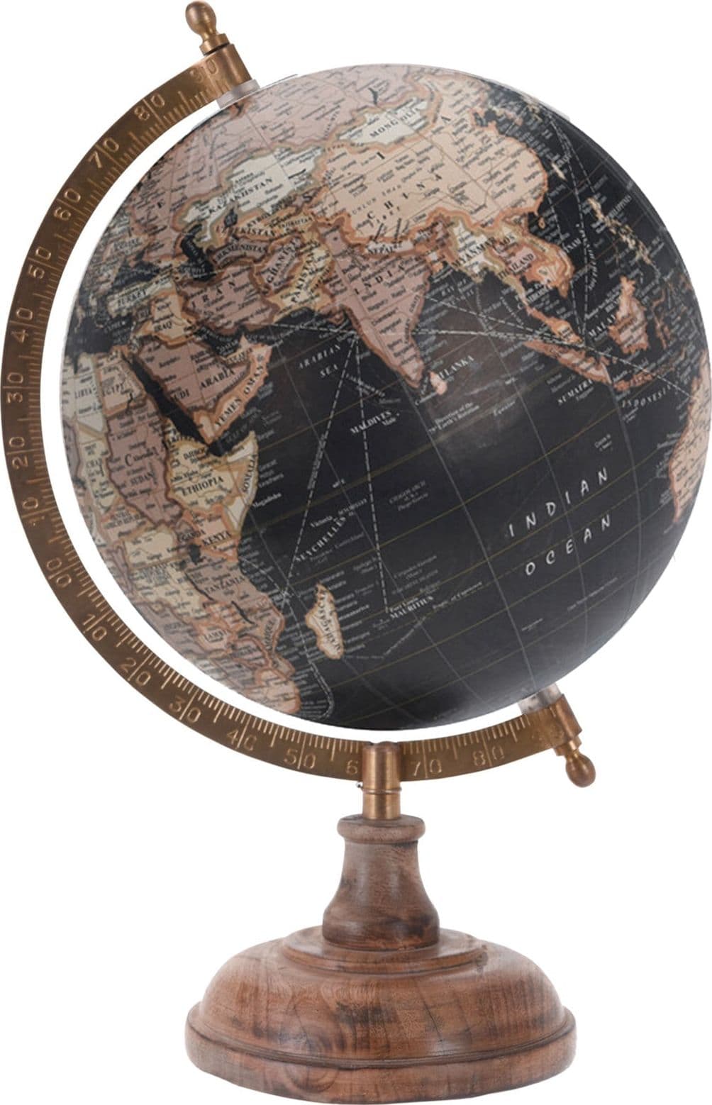 Mappamondo girevole con base in metallo e mappe h 33 cm in Mappamondi Decor Space - Altamura, commercioVirtuoso.it