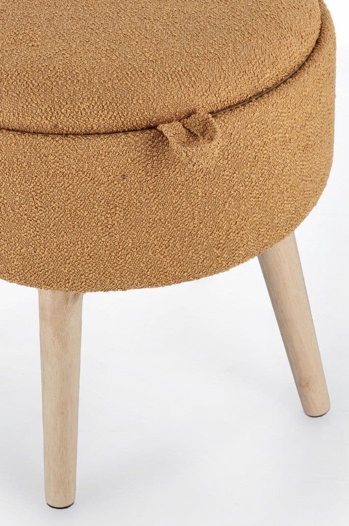 Poltrona Pouf "Zoya" per interno, con struttura in mdf e compensato da Ø39 x 42.5h cm in Ottomane e poggiapiedi Decor Space - Altamura, commercioVirtuoso.it