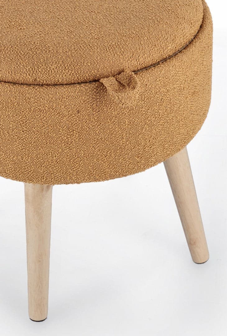 Poltrona Pouf "Zoya" per interno, con struttura in mdf e compensato da Ø39 x 42.5h cm in Ottomane e poggiapiedi Decor Space - Altamura, commercioVirtuoso.it