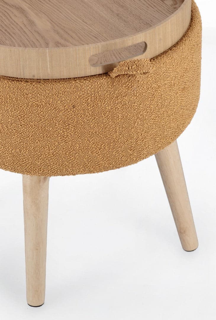 Poltrona Pouf "Zoya" per interno, con struttura in mdf e compensato da Ø39 x 42.5h cm in Ottomane e poggiapiedi Decor Space - Altamura, commercioVirtuoso.it