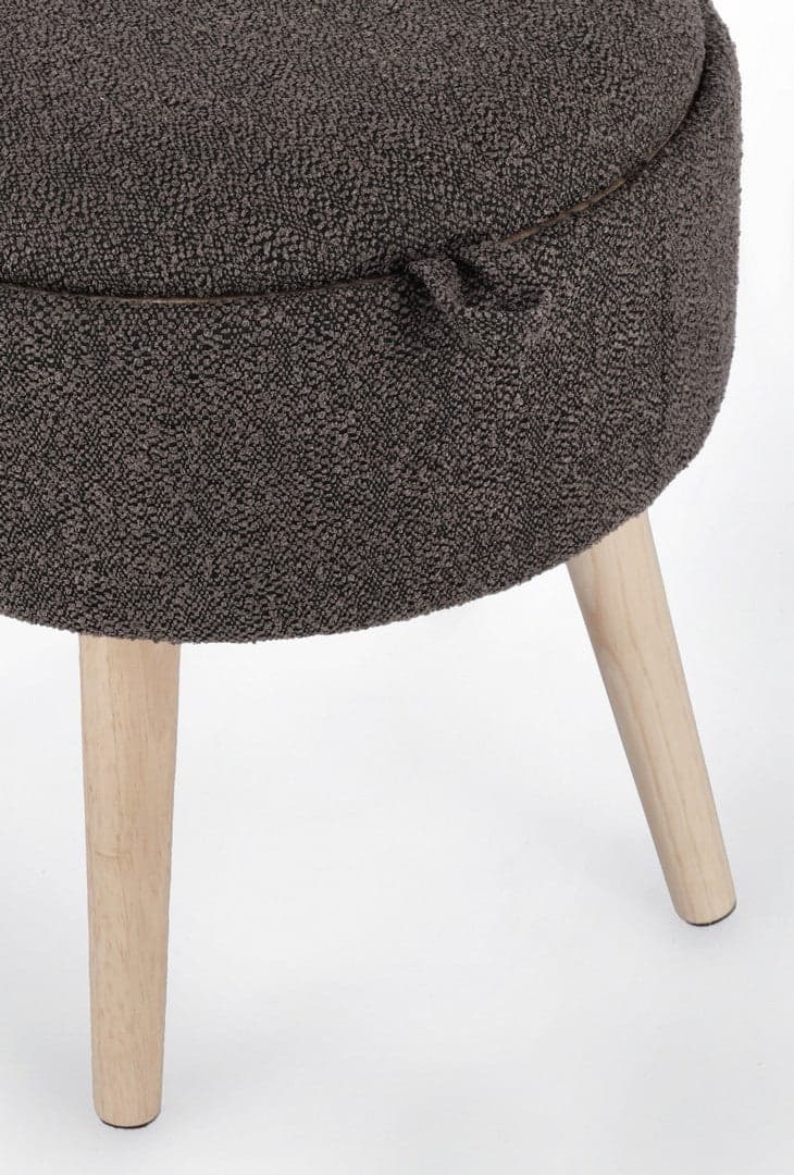 Poltrona Pouf "Zoya" per interno, con struttura in mdf e compensato da Ø39 x 42.5h cm in Ottomane e poggiapiedi Decor Space - Altamura, commercioVirtuoso.it