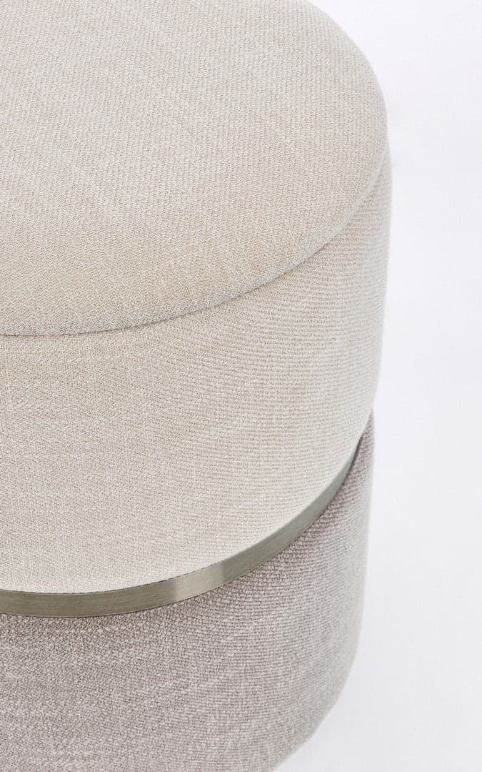 Poltrona Pouf "Radinka" per interno, con struttura in mdf e compensato Set da 2 pezzi in Ottomane e poggiapiedi Decor Space - Altamura, commercioVirtuoso.it