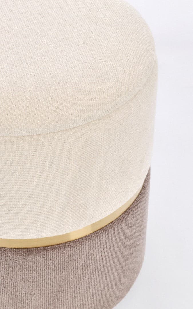 Poltrona Pouf "Radinka" per interno, con struttura in mdf e compensato Set da 2 pezzi in Ottomane e poggiapiedi Decor Space - Altamura, commercioVirtuoso.it