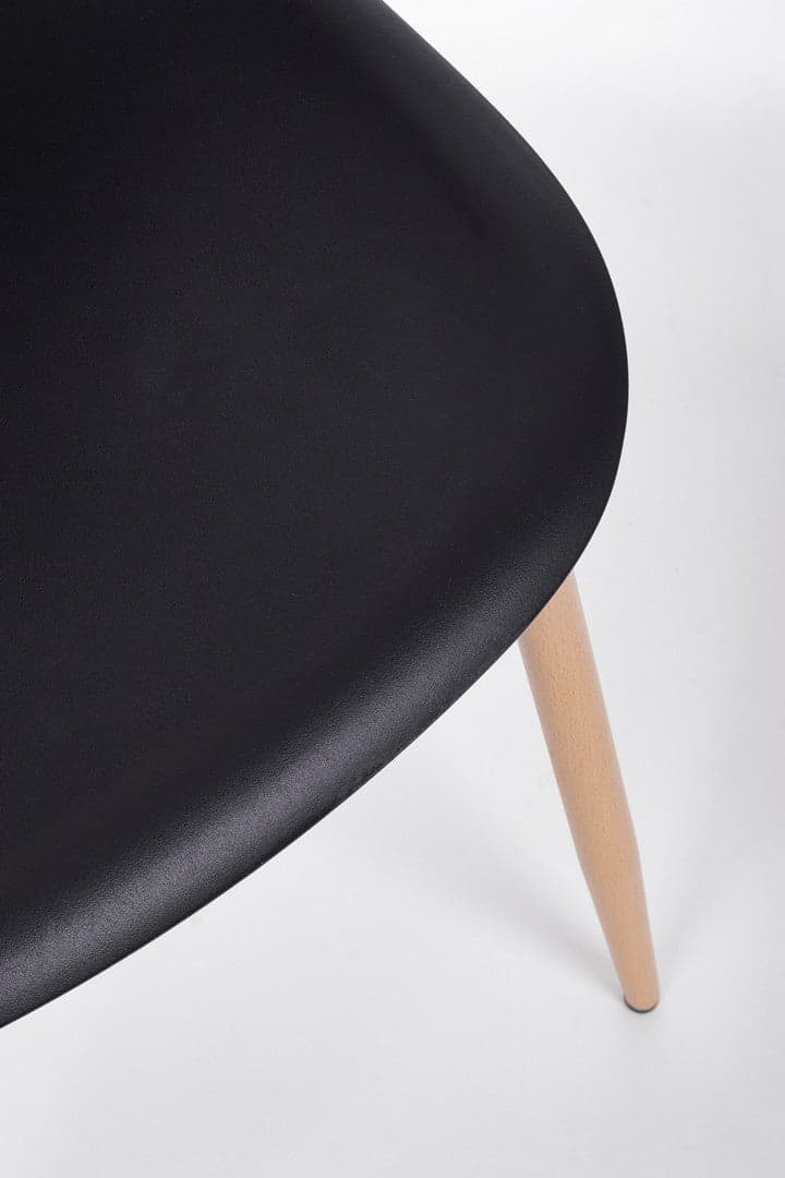 Sedia "Mandy" con gambe in acciaio verniciate effetto legno naturale, per arredo interno 53 x 46 x h 82 cm - 23