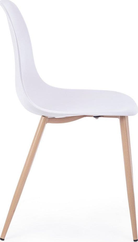 Sedia "Mandy" con gambe in acciaio verniciate effetto legno naturale, per arredo interno 53 x 46 x h 82 cm - 28