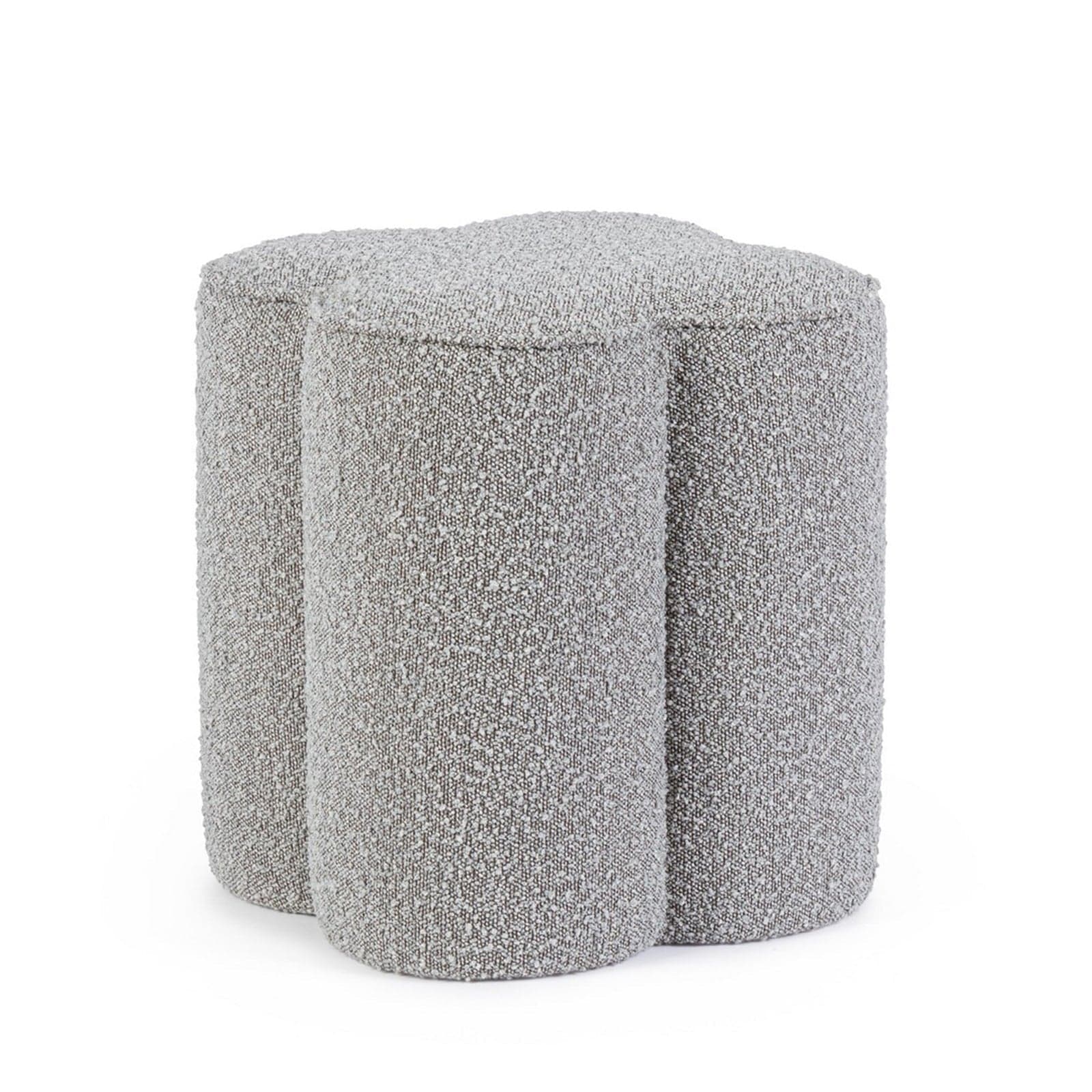 Poltrona Pouf "Cointa" per interno, con struttura in legno di pino e compensato da 40x40x45 cm in Ottomane e poggiapiedi Decor Space - Altamura, commercioVirtuoso.it