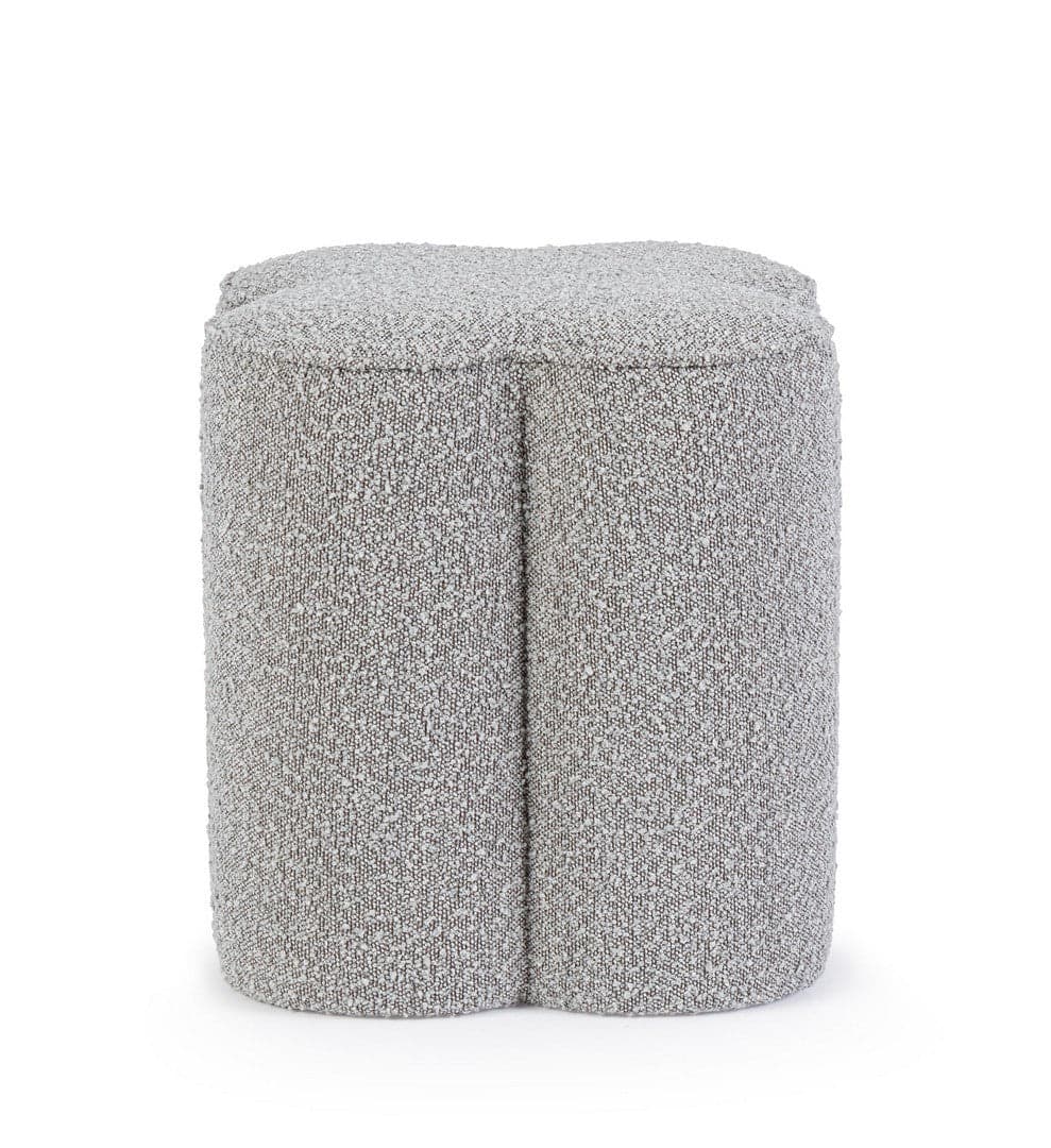 Poltrona Pouf "Cointa" per interno, con struttura in legno di pino e compensato da 40x40x45 cm in Ottomane e poggiapiedi Decor Space - Altamura, commercioVirtuoso.it