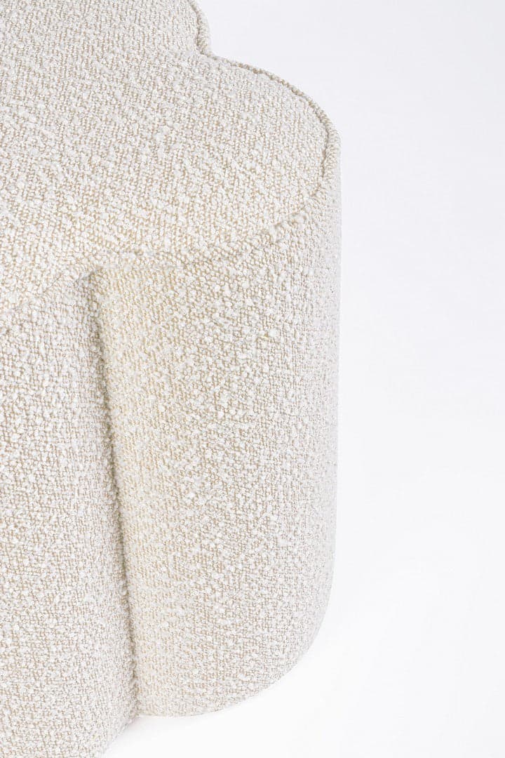 Poltrona Pouf "Cointa" per interno, con struttura in legno di pino e compensato da 40x40x45 cm in Ottomane e poggiapiedi Decor Space - Altamura, commercioVirtuoso.it