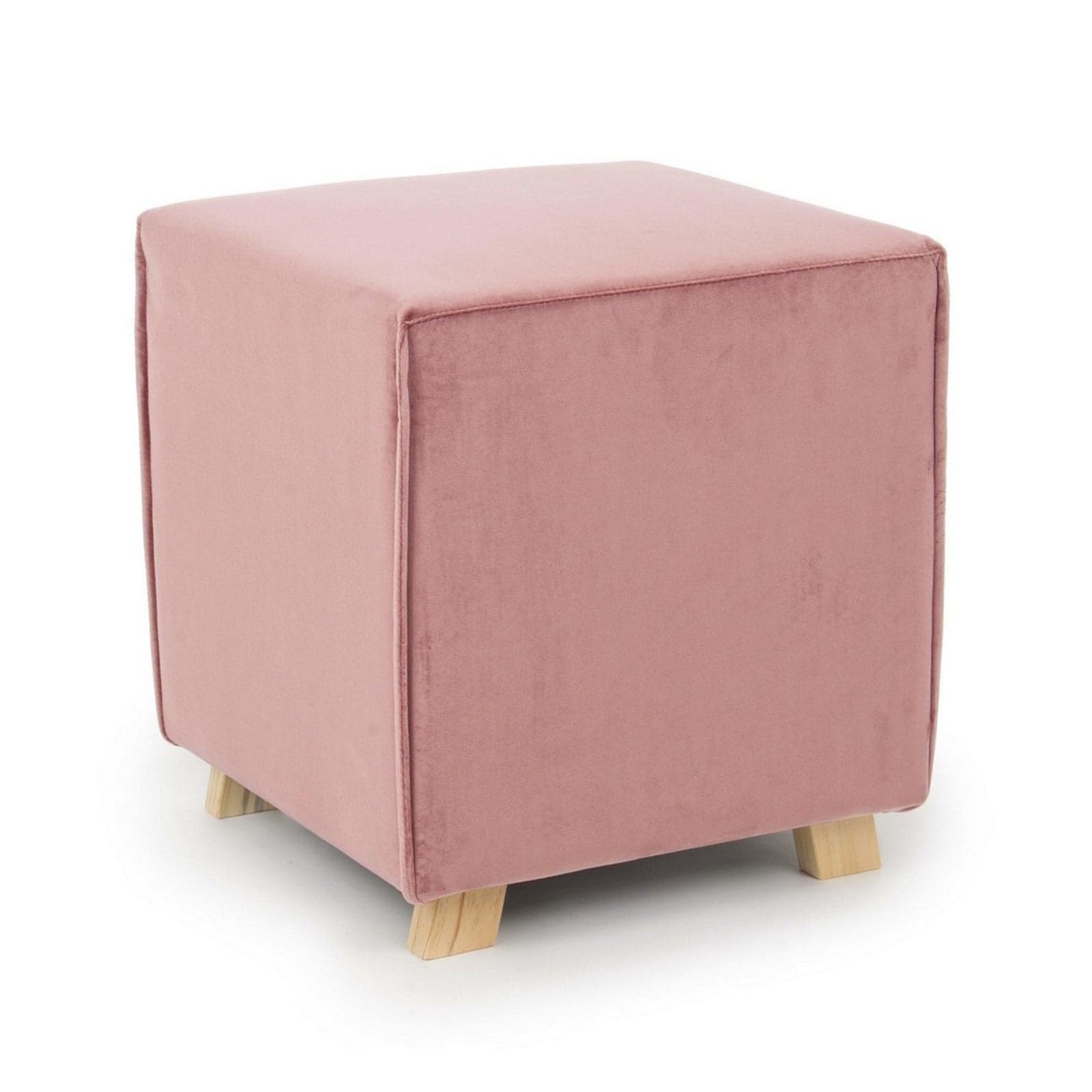 Poltrona Pouf "Adeline" per interno, con struttura in legno di pino e mdf da 40x40x44cm in Ottomane e poggiapiedi Decor Space - Altamura, commercioVirtuoso.it