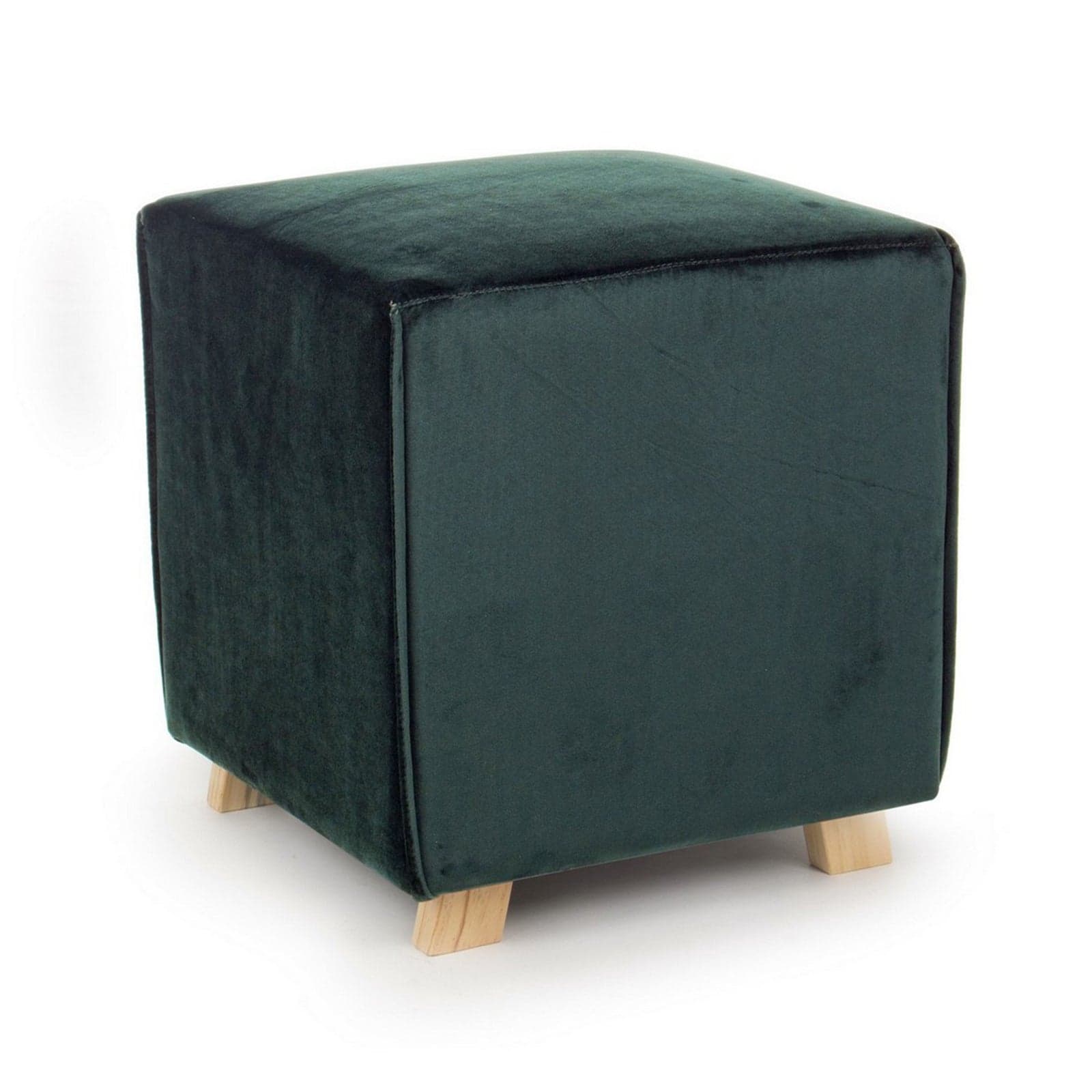 Poltrona Pouf "Adeline" per interno, con struttura in legno di pino e mdf da 40x40x44cm in Ottomane e poggiapiedi Decor Space - Altamura, commercioVirtuoso.it