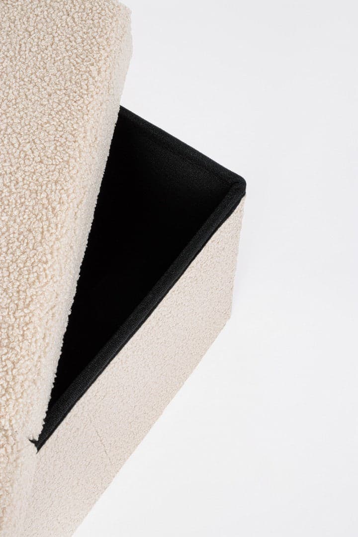 Poltrona Pouf "Joris" per interno, con struttura in mdf in Ottomane e poggiapiedi Decor Space - Altamura, commercioVirtuoso.it