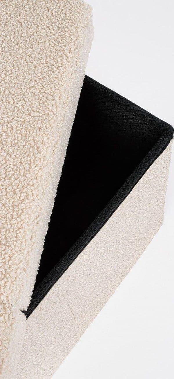 Poltrona Pouf "Joris" per interno, con struttura in mdf in Ottomane e poggiapiedi Decor Space - Altamura, commercioVirtuoso.it
