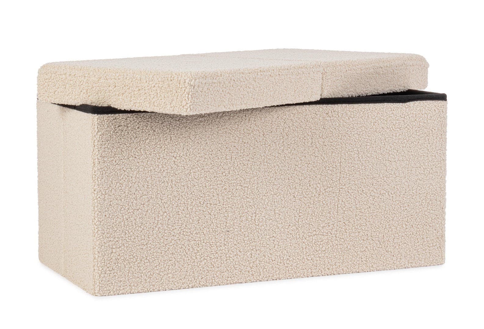 Poltrona Pouf "Joris" per interno, con struttura in mdf in Ottomane e poggiapiedi Decor Space - Altamura, commercioVirtuoso.it